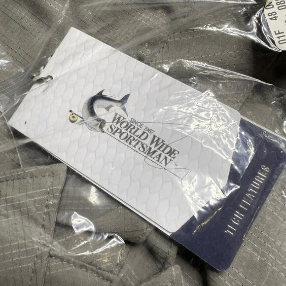 Worldwide Sportsman Bass Pro Shops Men's  Seacrest Shirt Moon Mist Large NWT - Picture 4 of 10